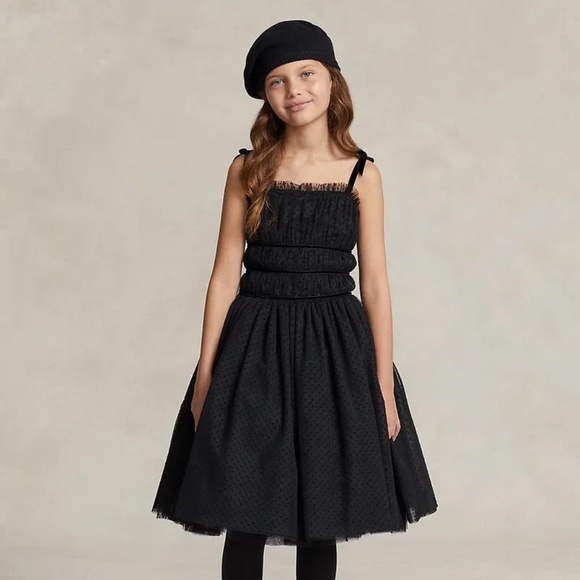 POLO RALPH LAUREN Girl's Polka Dot Tulle Dress